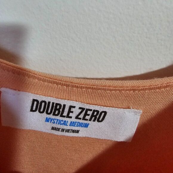 NWT DOUBLE ZERO PEACH SCOOP NECK BODYSUIT TANK SIZE MEDIUM - Picture 11 of 14